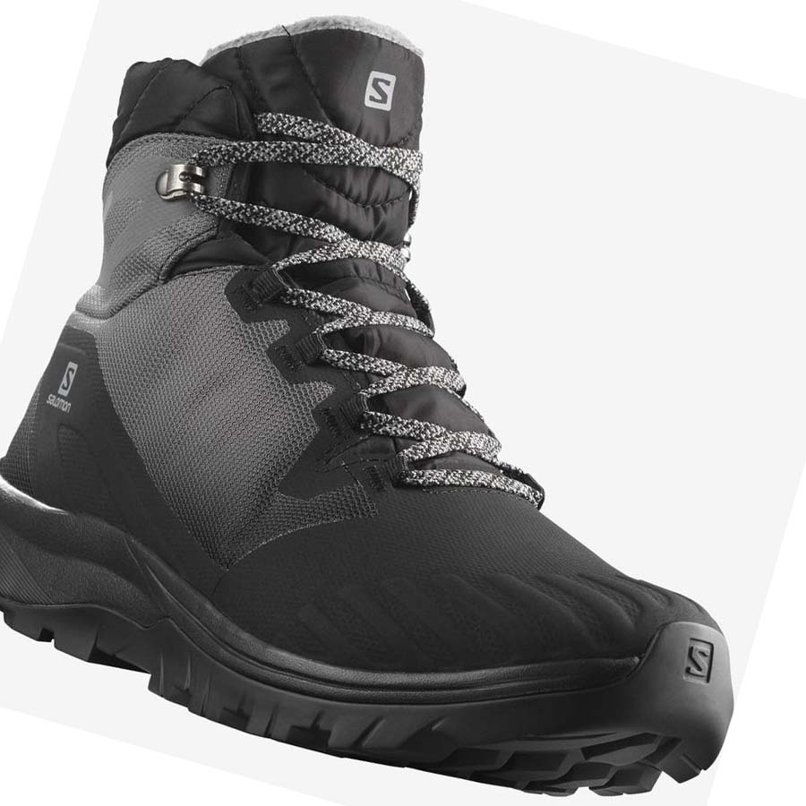 Salomon WoVAYA BLAZE THINSULATE™ CLIMASALOMON™ WATERPROOF Túracipő Női Fekete | HU 2819PJJ